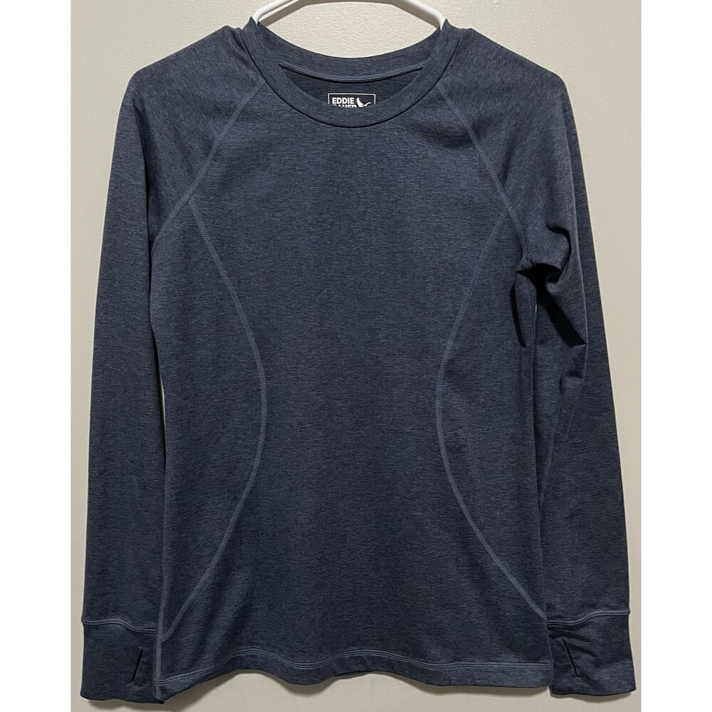 Eddie Bauer long-sleeve performance top in charcoal heather gray Size Small